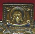 Mandylion on Russian Enamel Cross