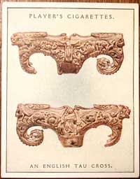 head of a tau crozier with crucifix